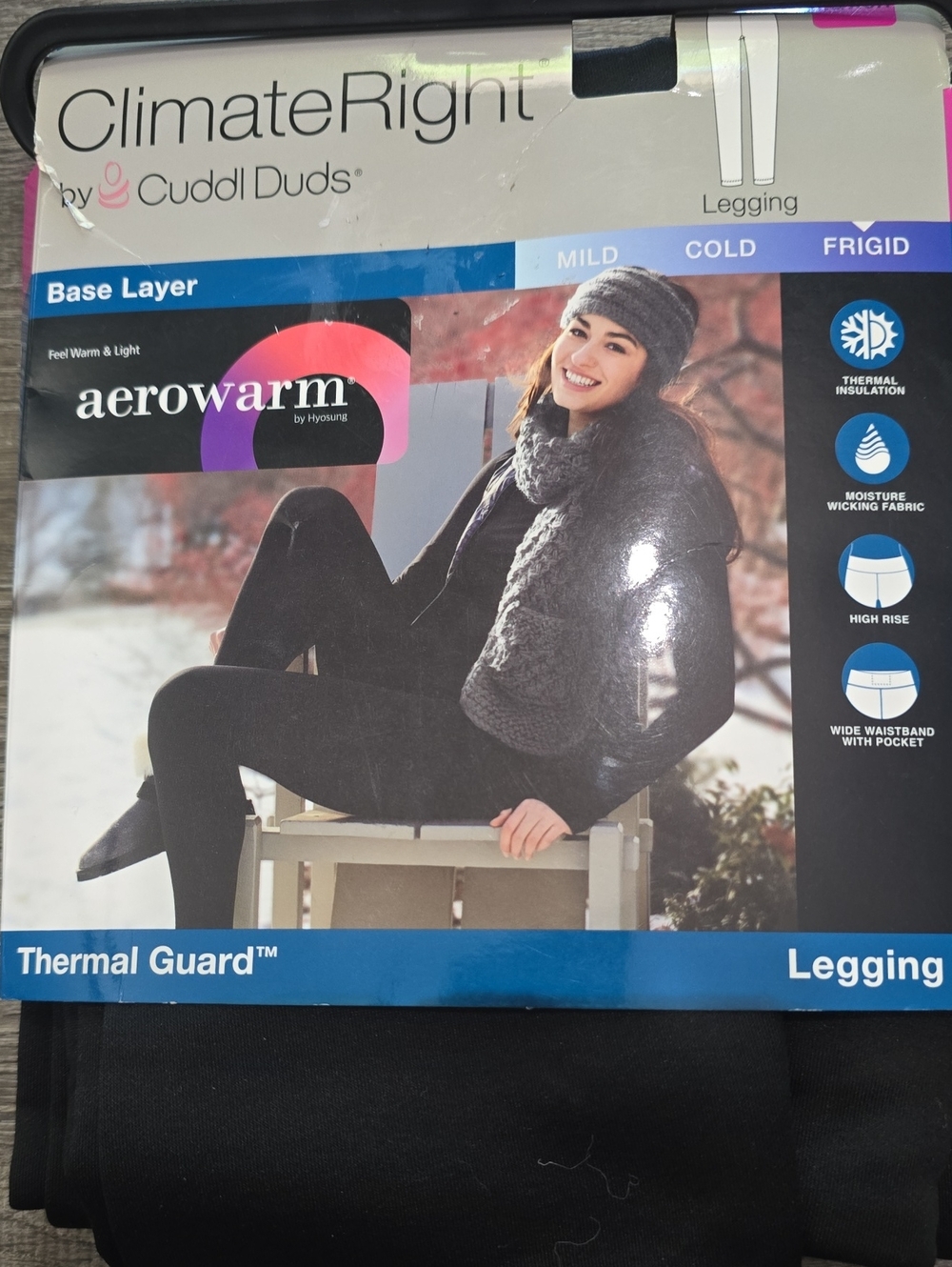 Cuddl Duds Black Aerowarm Thermal Leggings Sz XS